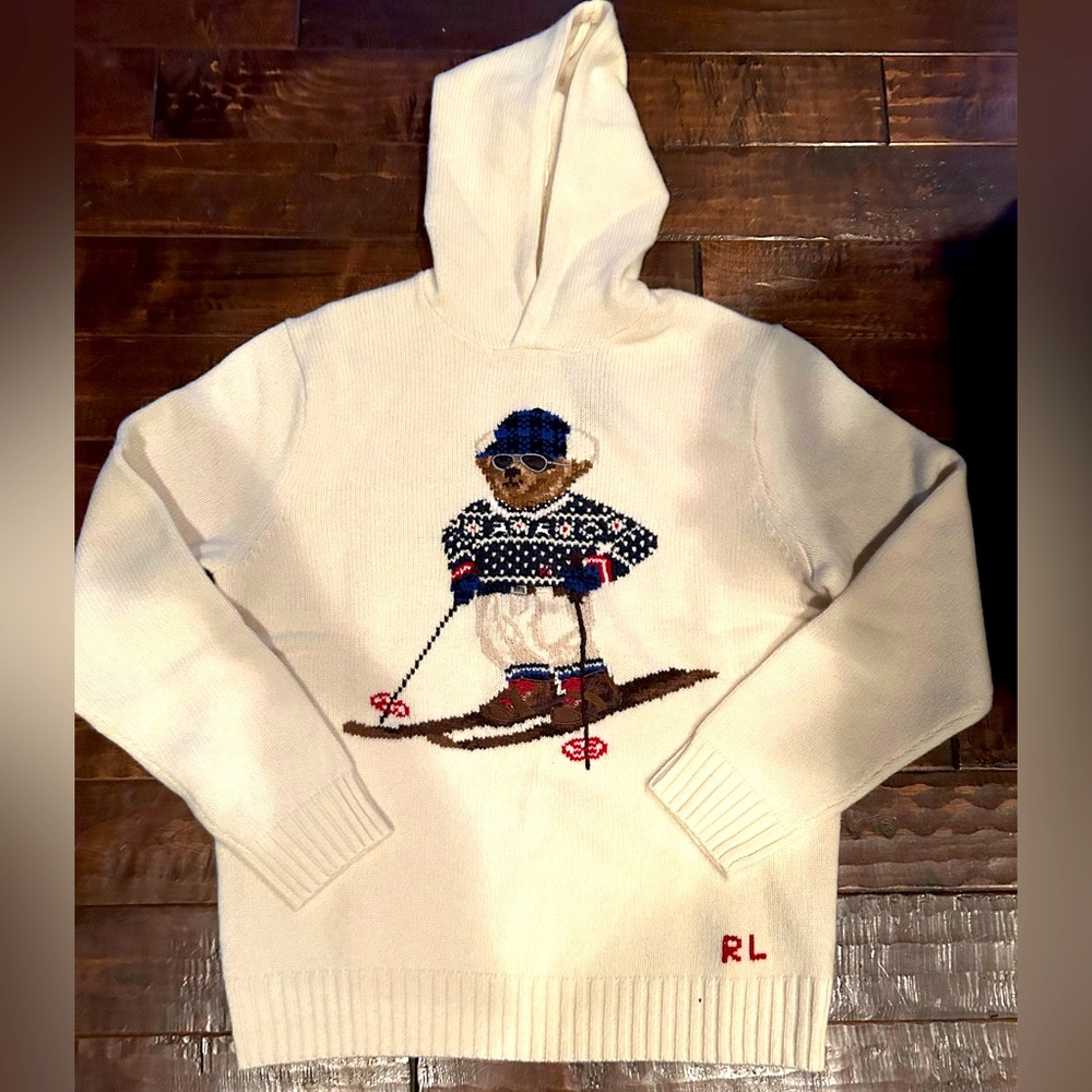 Polo Bear Sweater with hoodie!  Very nice and definitely a head turner!